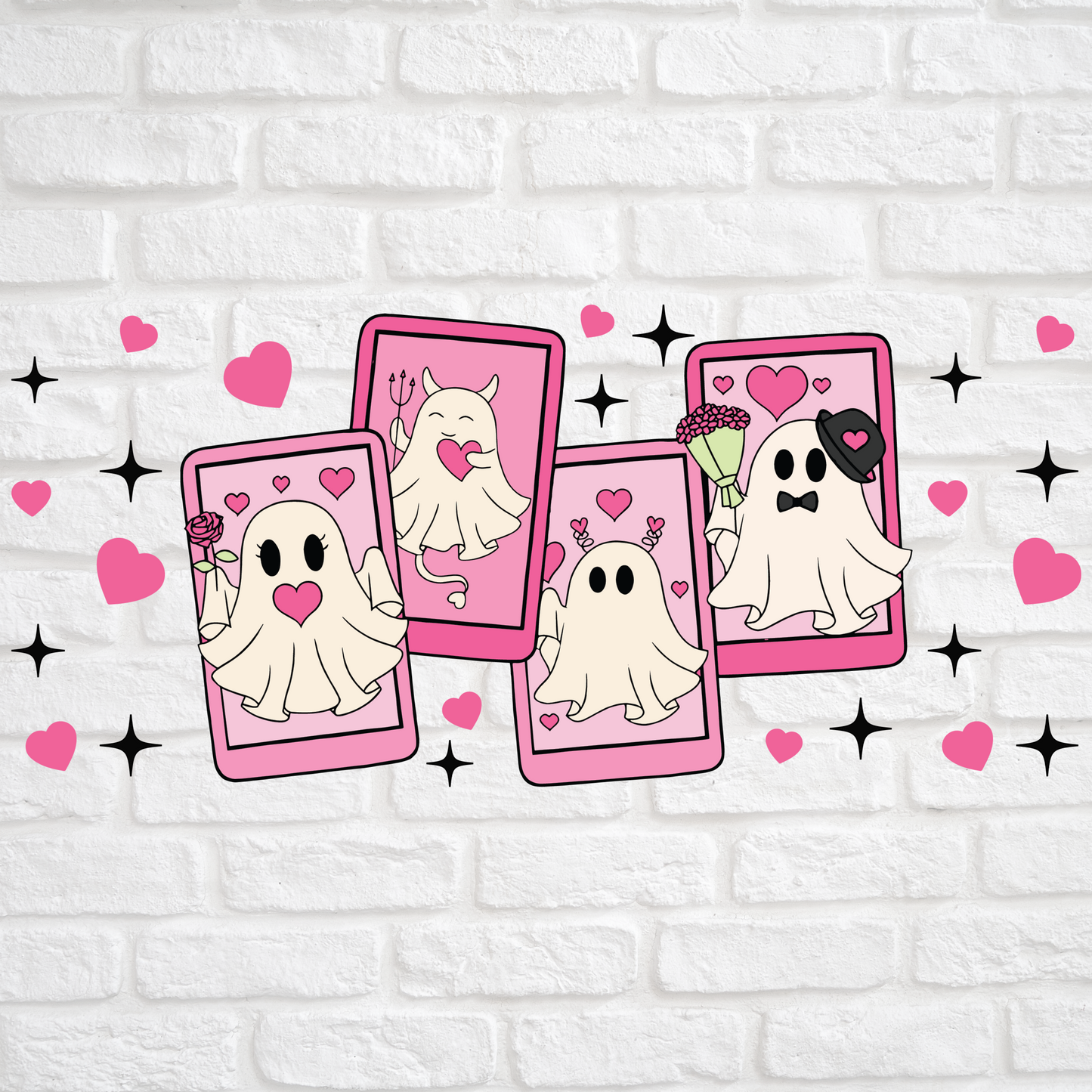 LOVE IS IN THE CARDS - 16oz UV DTF WRAP