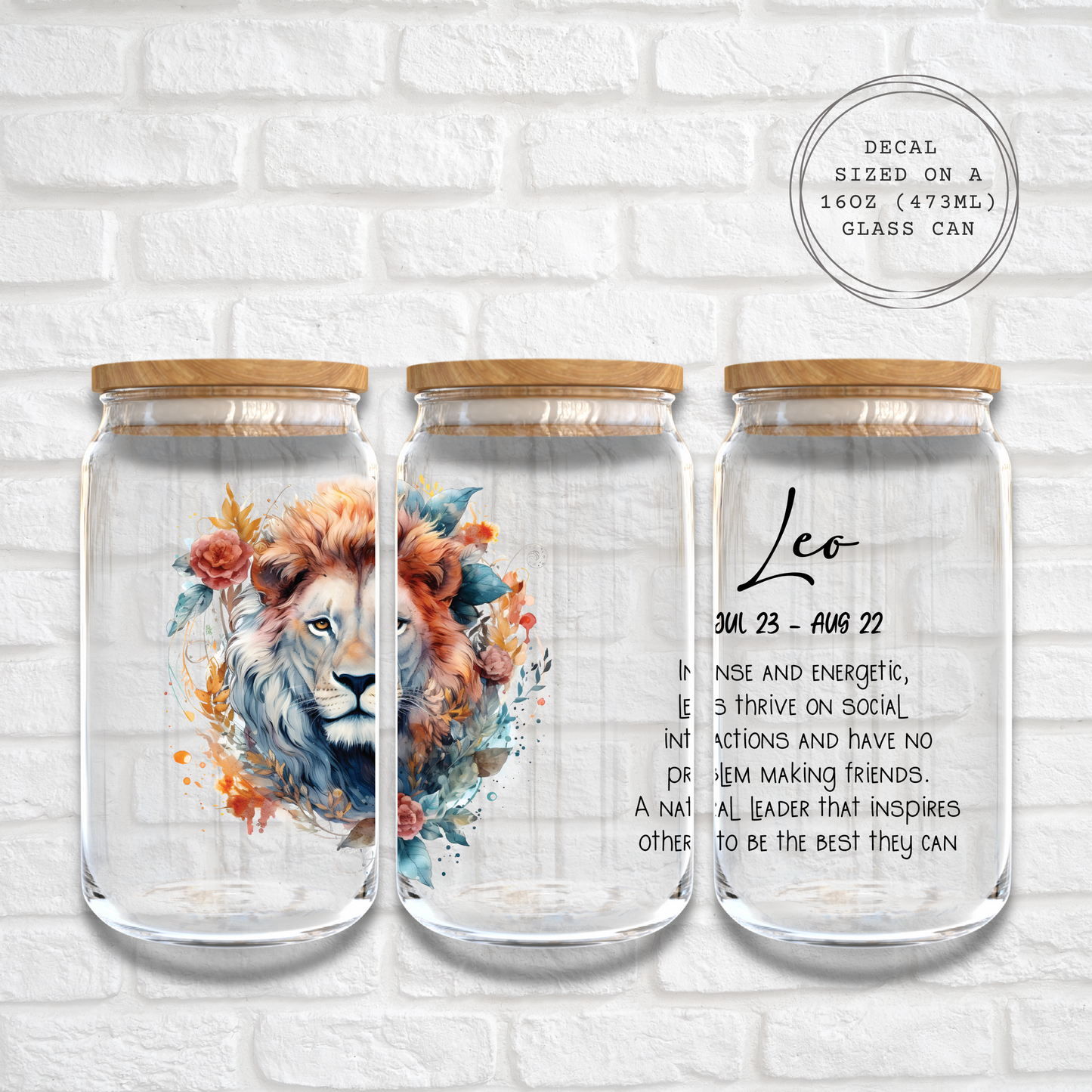 LEO ZODIAC SIGN -  UV DTF DECAL
