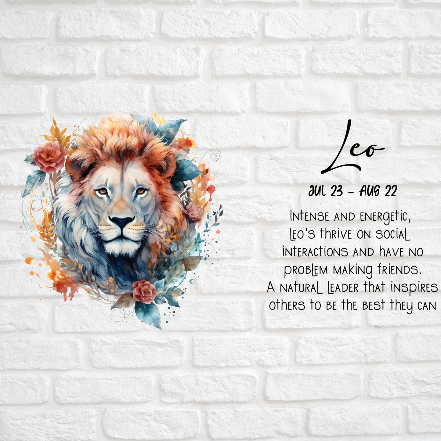 LEO ZODIAC SIGN -  UV DTF DECAL