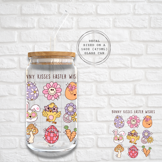 BUNNY KISSES EASTER WISHES - UV DF DECAL