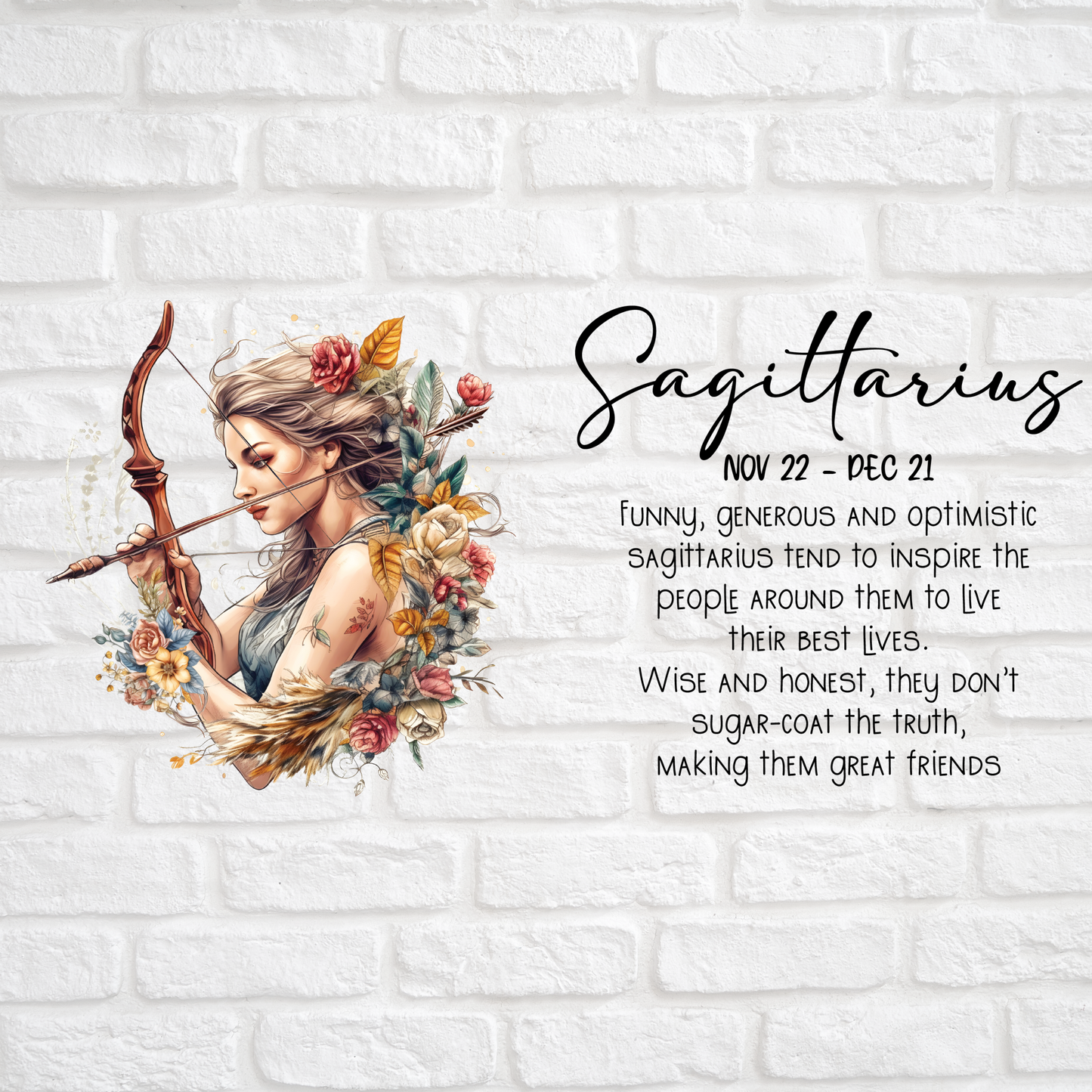 SAGITTARIUS ZODIAC SIGN -  UV DTF DECAL
