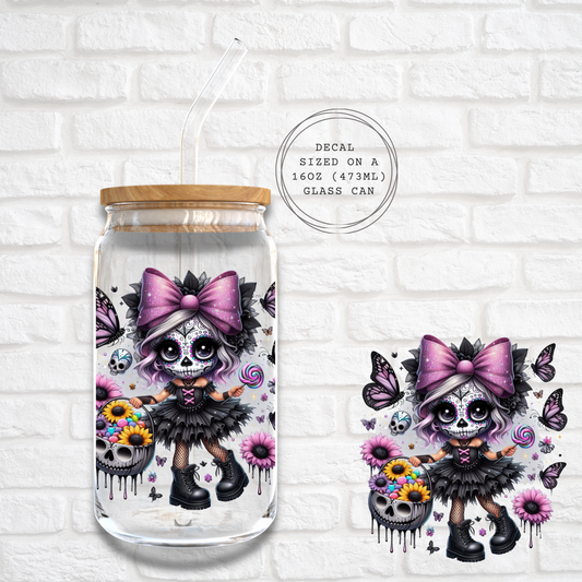 DAY OF THE DEAD TRICK OR TREAT -  UV DTF DECAL