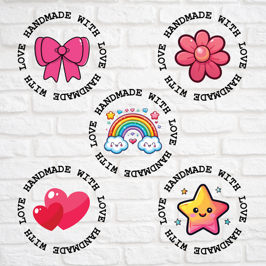 HANDMADE WITH LOVE -  CUP CARE DECALS