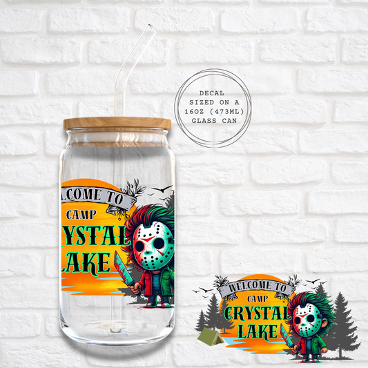 JASON VOORHEES CAMP CRYSTAL LAKE -  UV DTF LARGE DECAL