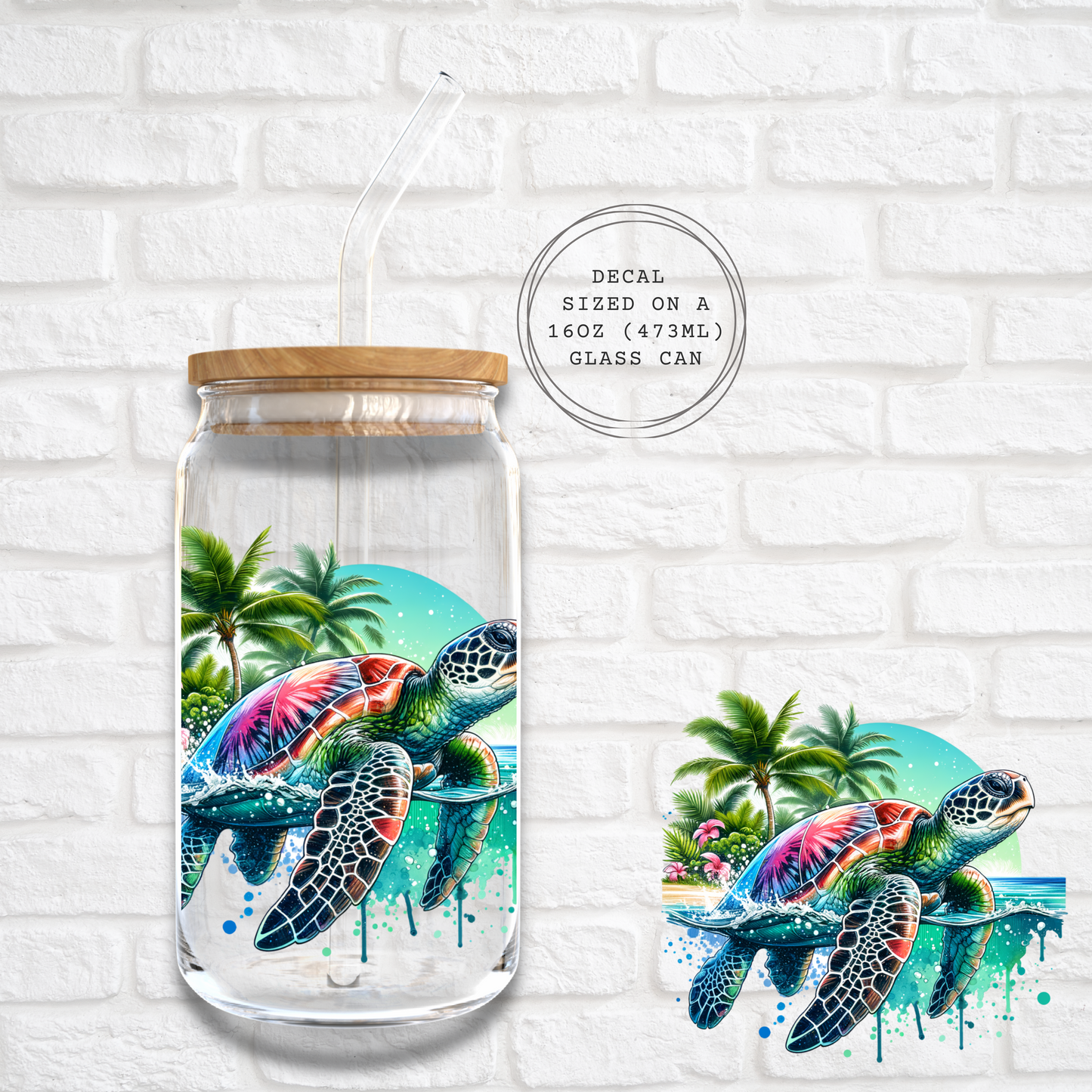 SEA TURTLE -  UV DTF DECAL