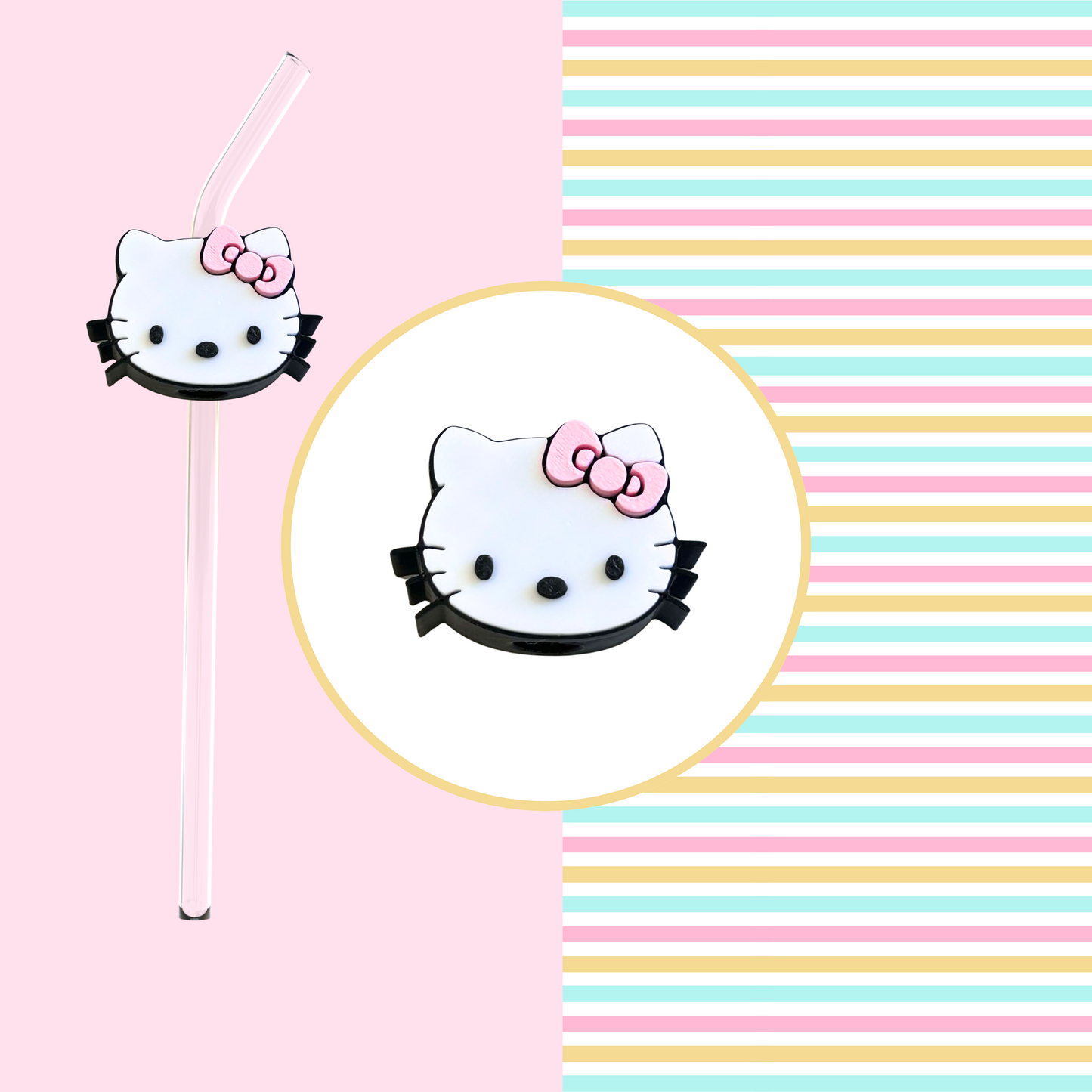 HELLO KITTY STRAW TOPPER
