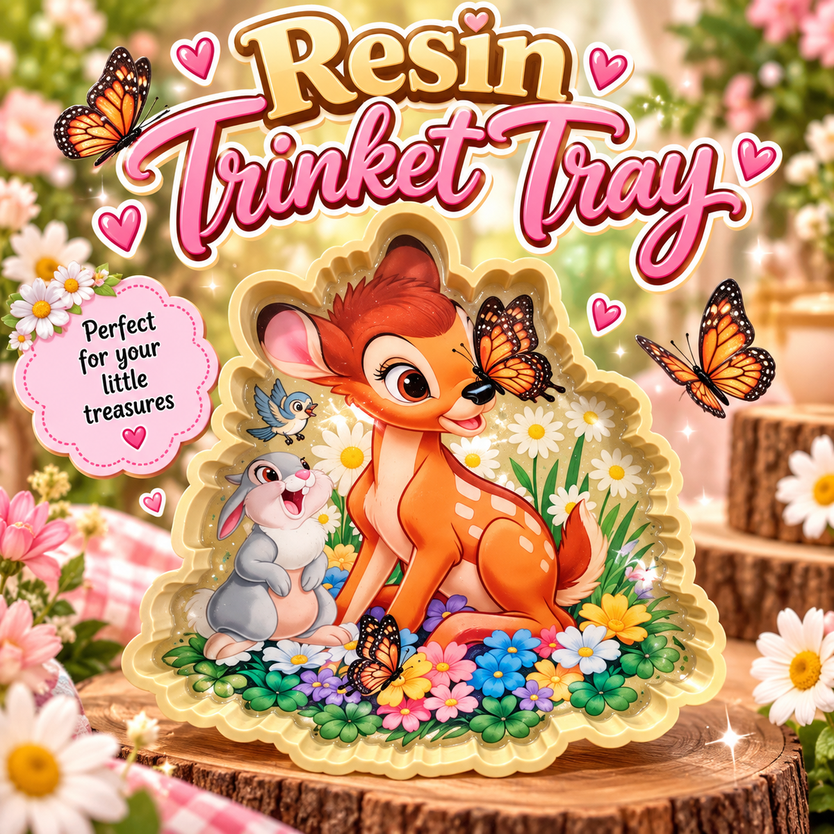 BAMBI RESIN TRINKET TRAY - MADE TO ORDER