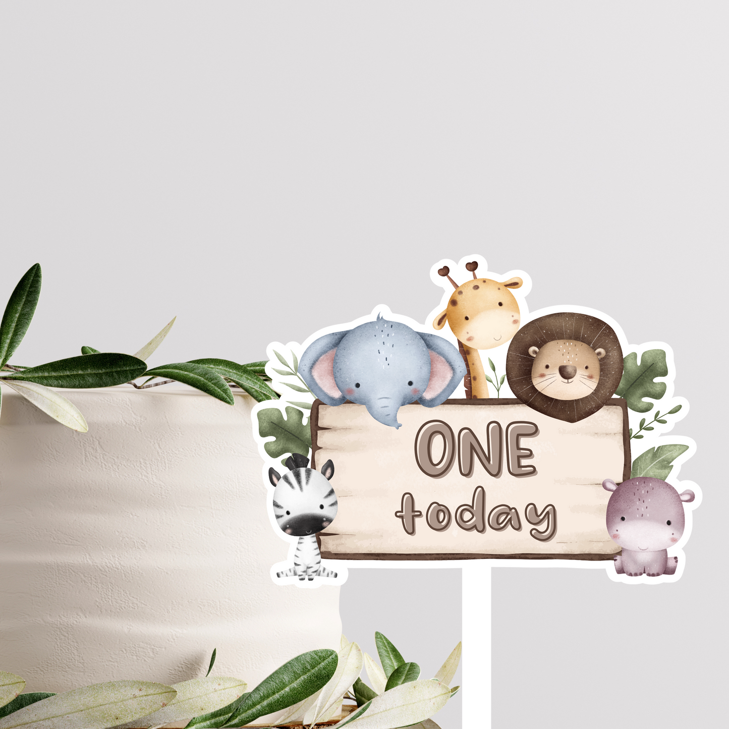 ONE TODAY SAFARI CAKE TOPPER