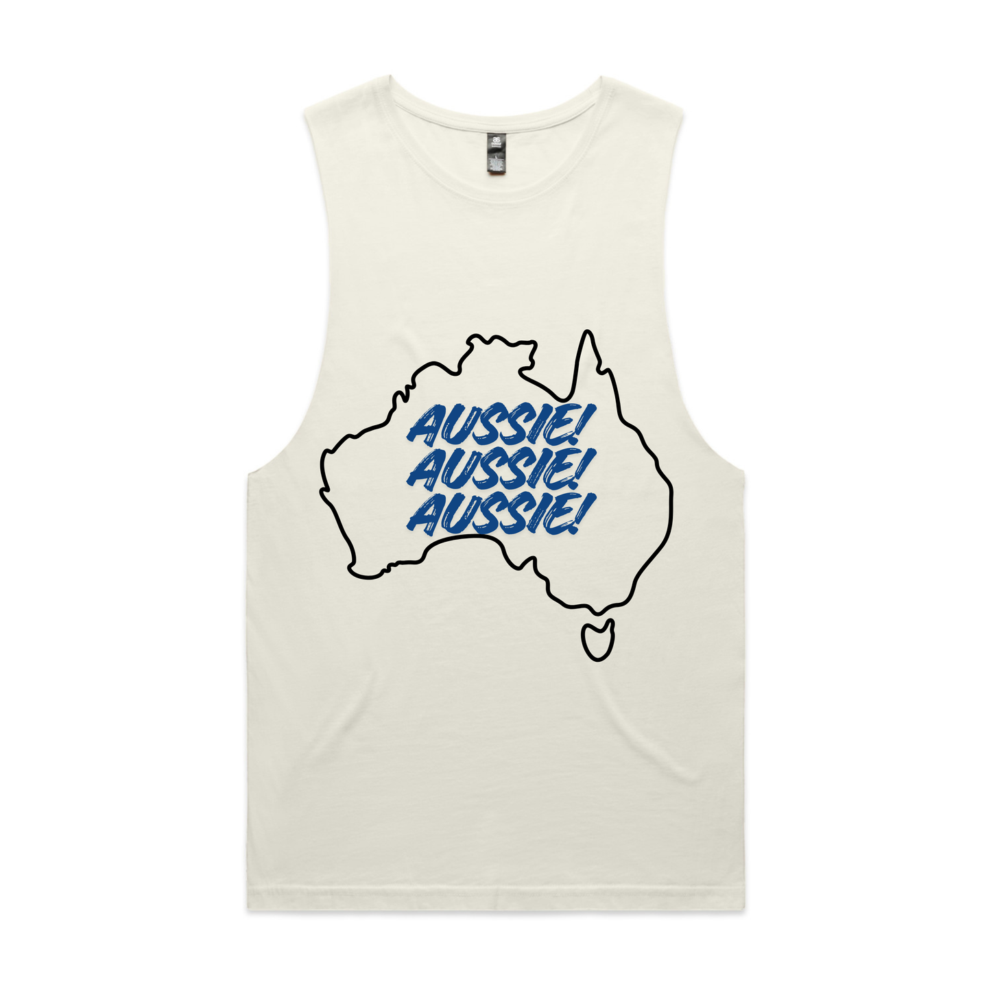 Aussie Aussie Aussie! with outline of Australia