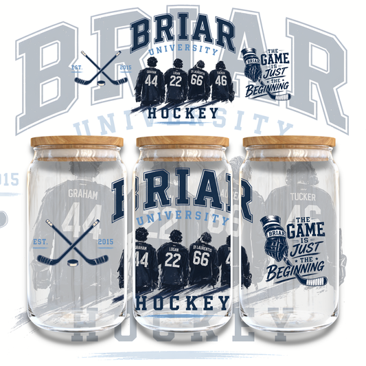 OFF CAMPUS BRIAR HOCKEY - 16oz UV DTF WRAP