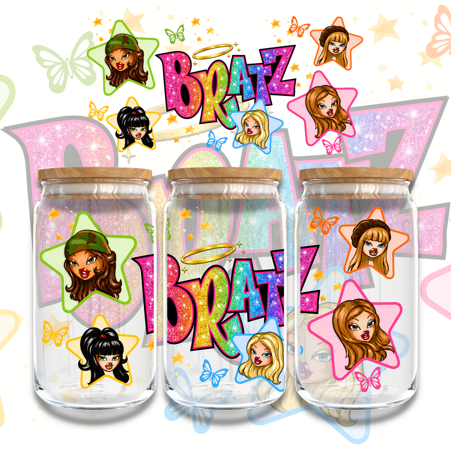 BRATZ RAINBOW BRIGHT - 16oz UV DTF WRAP