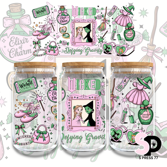 CUTIE WICKED - DEFYING GRAVITY  - 16oz UV DTF WRAP