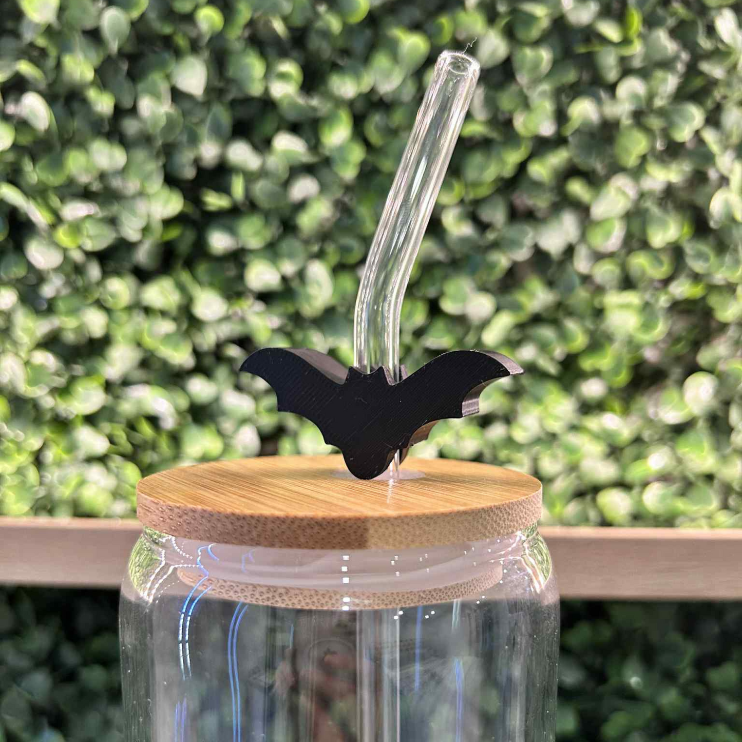 BLACK BAT STRAW TOPPER