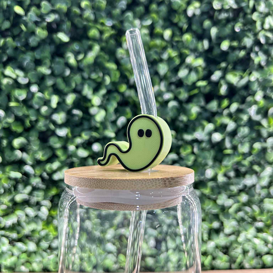 GREEN GHOST STRAW TOPPER